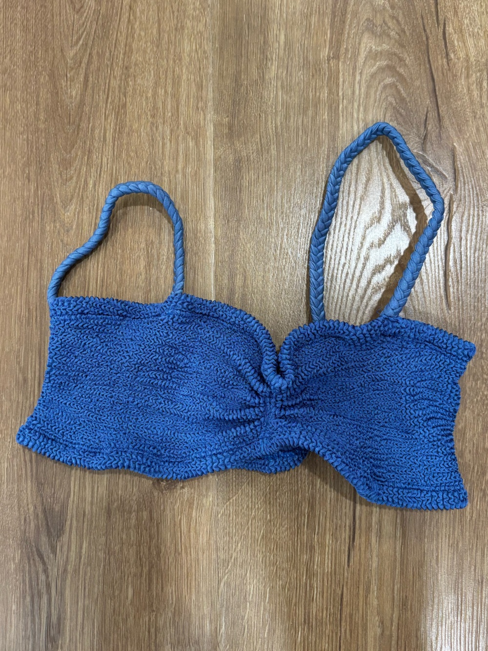 Hunza G Braided Straps Bikini Top